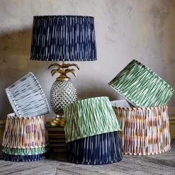 Rainbow Pleated Ikat Lamp Shades
