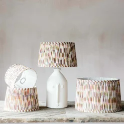 Rainbow Pleated Ikat Lamp Shades