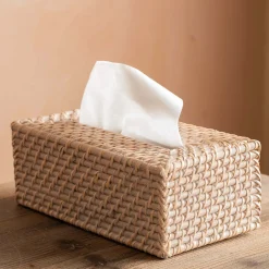 Rattan Rectangular Tissue Box Holder