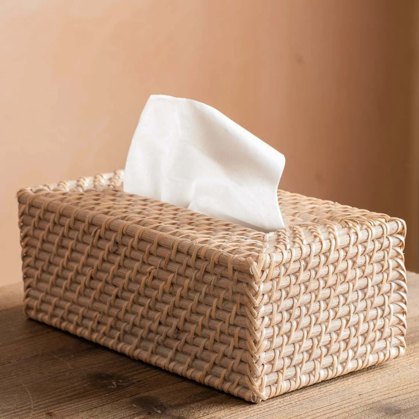 Rattan Rectangular Tissue Box Holder