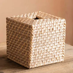 Rattan Square Tissue Box Holder