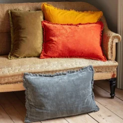 Rectangular Stonewashed Velvet Cushions