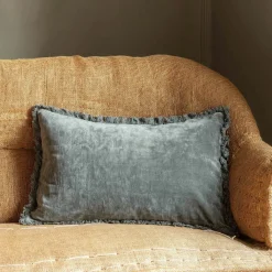 Rectangular Stonewashed Velvet Cushions