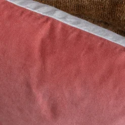 Rectangular Velvet and Linen Backed Cushions