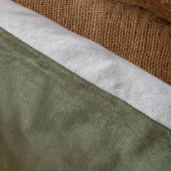 Rectangular Velvet and Linen Backed Cushions