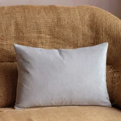 Rectangular Velvet and Linen Backed Cushions