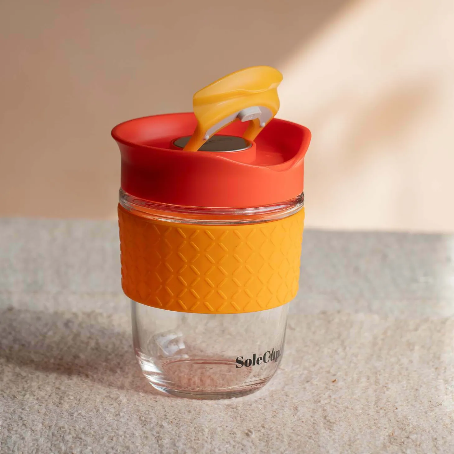 Red Glass Travel Mug