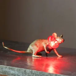 Red Heart LED E14 Mouse Lamp Bulb USB