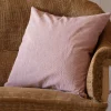 Red Narrow Stripe Square Cushion