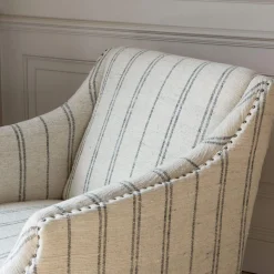 Renée Linen Stripe Armchair