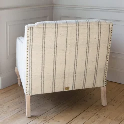 Renée Linen Stripe Armchair