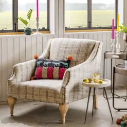 Renée Linen Stripe Armchair