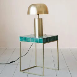 Rhia Green Tile Side Table