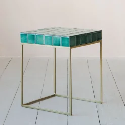 Rhia Green Tile Side Table