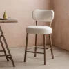 Rigby White Bouclé Kitchen Stool