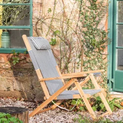 Riviera Navy Stripe Deck Chair