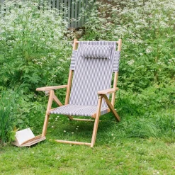 Riviera Navy Stripe Deck Chair