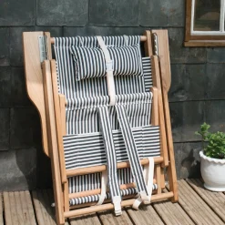 Riviera Navy Stripe Deck Chair