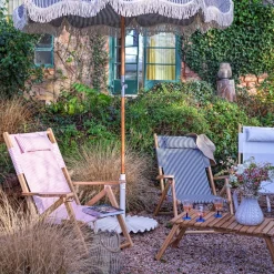 Riviera Pink Stripe Deck Chair