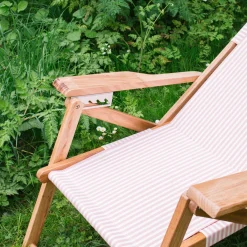 Riviera Pink Stripe Deck Chair