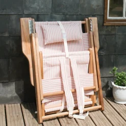 Riviera Pink Stripe Deck Chair