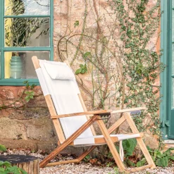Riviera White Deck Chair