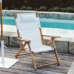 Riviera White Deck Chair