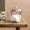 Rosalie Antique Silver Glass Storage Container