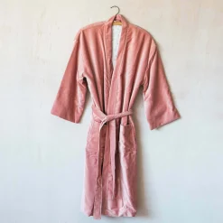 Rose Velvet Kimono Dressing Gown - Large/Extra Large