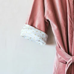 Rose Velvet Kimono Dressing Gown - Large/Extra Large