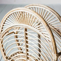 Round Cane Magazine Rack