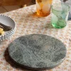 Round Green Marble Placemat
