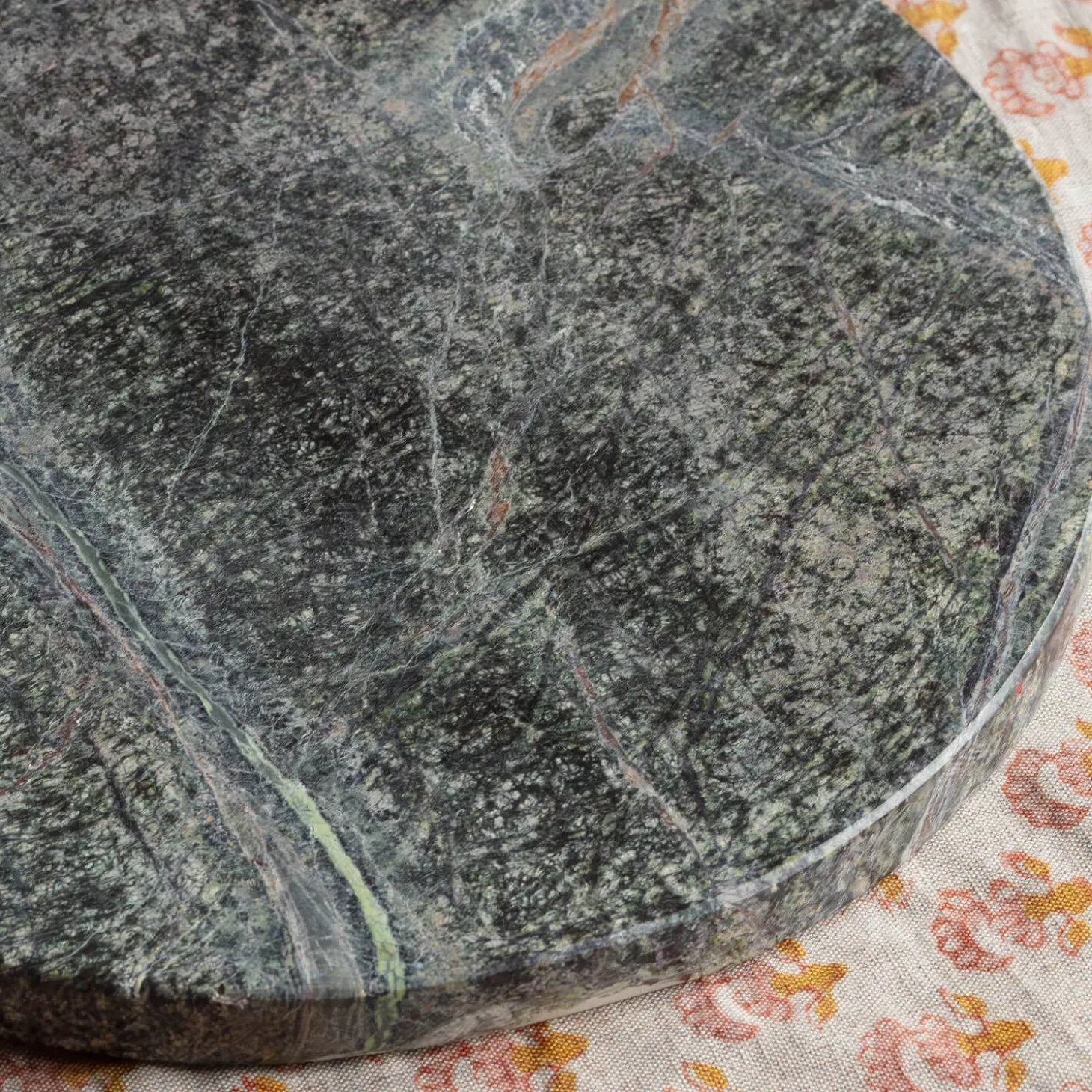 Round Green Marble Placemat