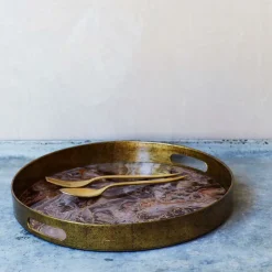 Round Marble Effect Tray