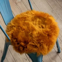 Round Sheepskin Seat Pads