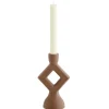 Rust Diamond Candle Holder