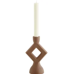 Rust Diamond Candle Holder