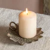Rustic Leaf Candle Holder