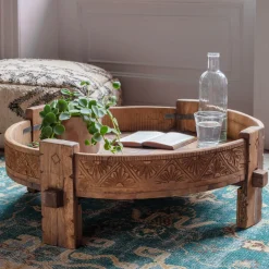 Ryka Brown Grinder Side Table