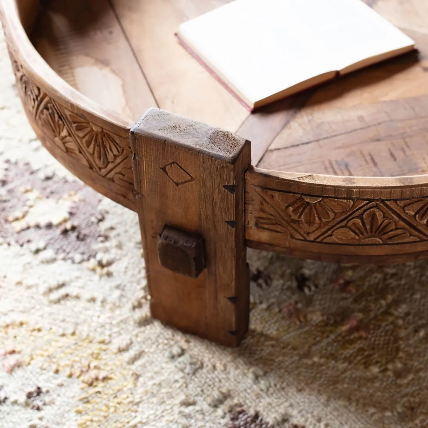 Ryka Brown Grinder Side Table