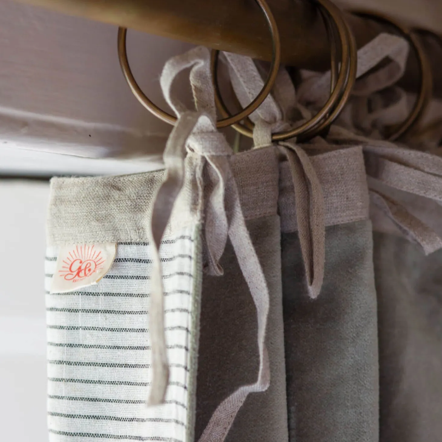 Sage Green Velvet Single Curtains