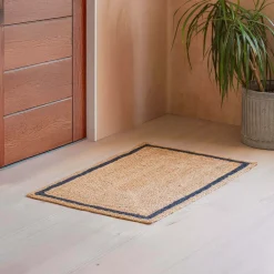 Sambourne Large Carbon Grey and Natural Jute Doormat