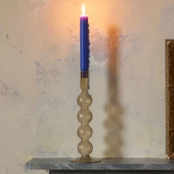 Sand Brown Bubble Candle Holders