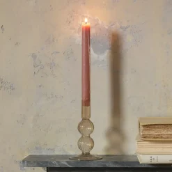 Sand Brown Bubble Candle Holders