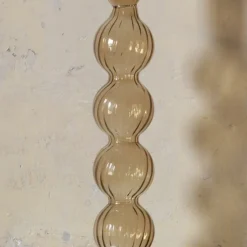 Sand Brown Bubble Candle Holders
