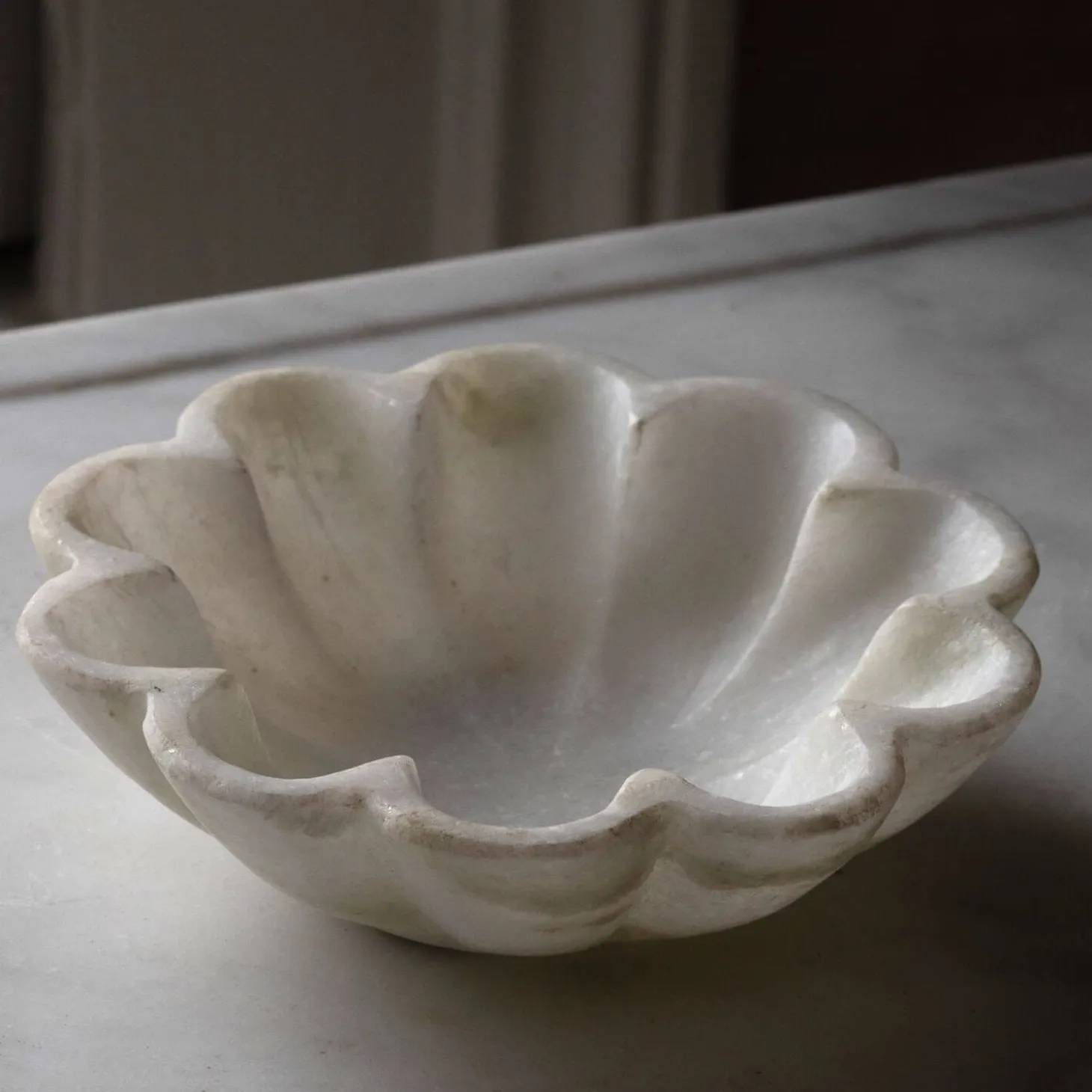 Scalloped Marble Trinket Dish