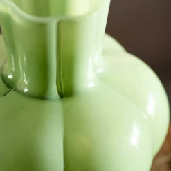Scalloped Mint Green Vase