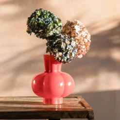 Scalloped Pink Vase