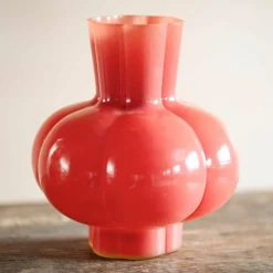 Scalloped Pink Vase