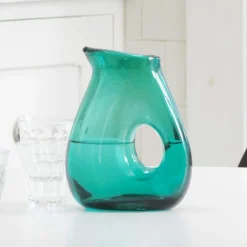 Sea Green Jug with Hole